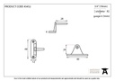 Aged Brass Cranked Casement Stay Pin - 45452 - Technical Drawing