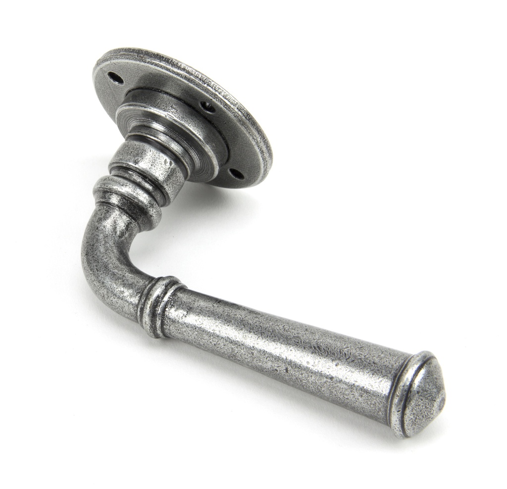 Pewter Regency Lever on Rose Set in-situ