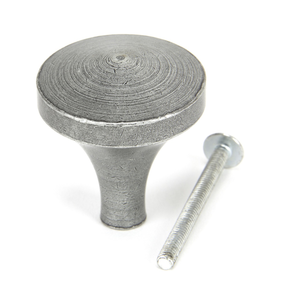 Pewter Shropshire Cabinet Knob - Large in-situ