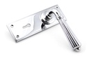 Polished Chrome Hinton Lever Lock Set in-situ