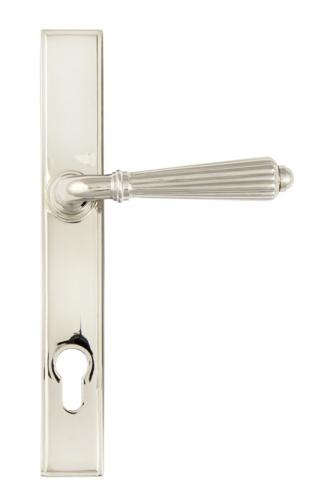 Polished Nickel Hinton Slimline Lever Espag. Lock Set in-situ