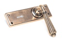 Polished Bronze Hinton Lever Lock Set in-situ