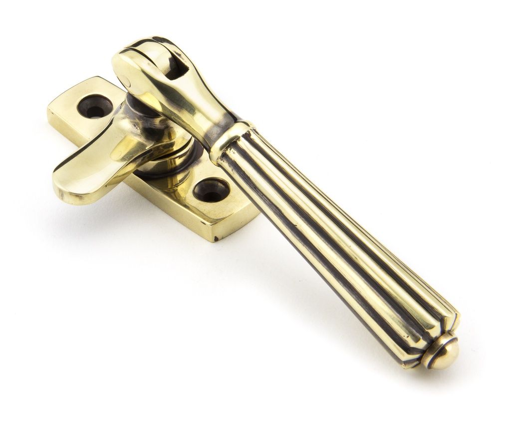 Aged Brass Locking Hinton Fastener in-situ