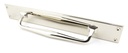 Polished Nickel 425mm Art Deco Pull Handle on Backplate in-situ