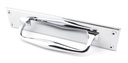 Polished Chrome 300mm Art Deco Pull Handle on Backplate in-situ
