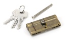 Aged Brass 35/35 5pin Euro Cylinder KA in-situ