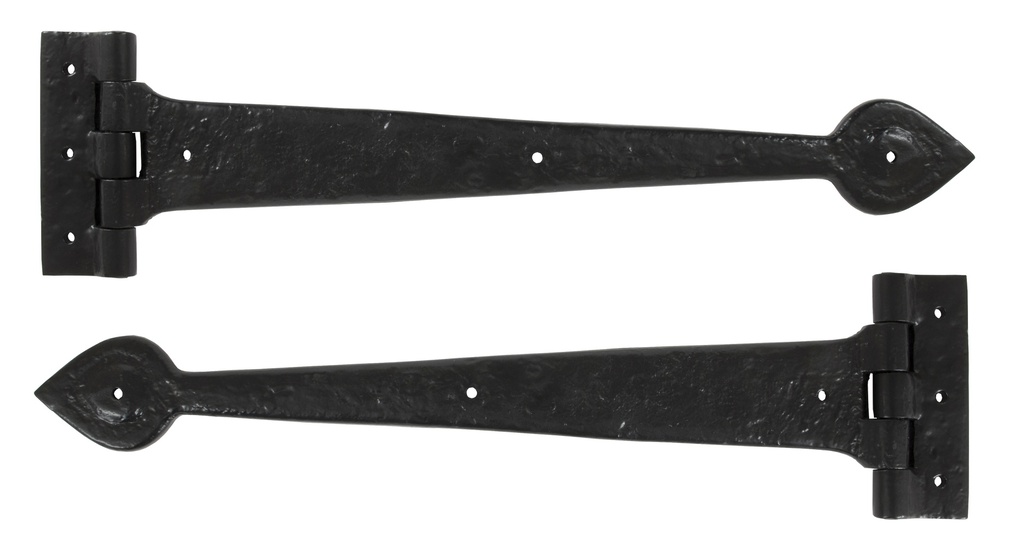 Black Textured 16&quot; Cast T Hinge (pair) in-situ