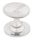 Polished Nickel Oval Mortice/Rim Knob Set in-situ