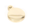 Polished Brass 30mm Round Escutcheon in-situ