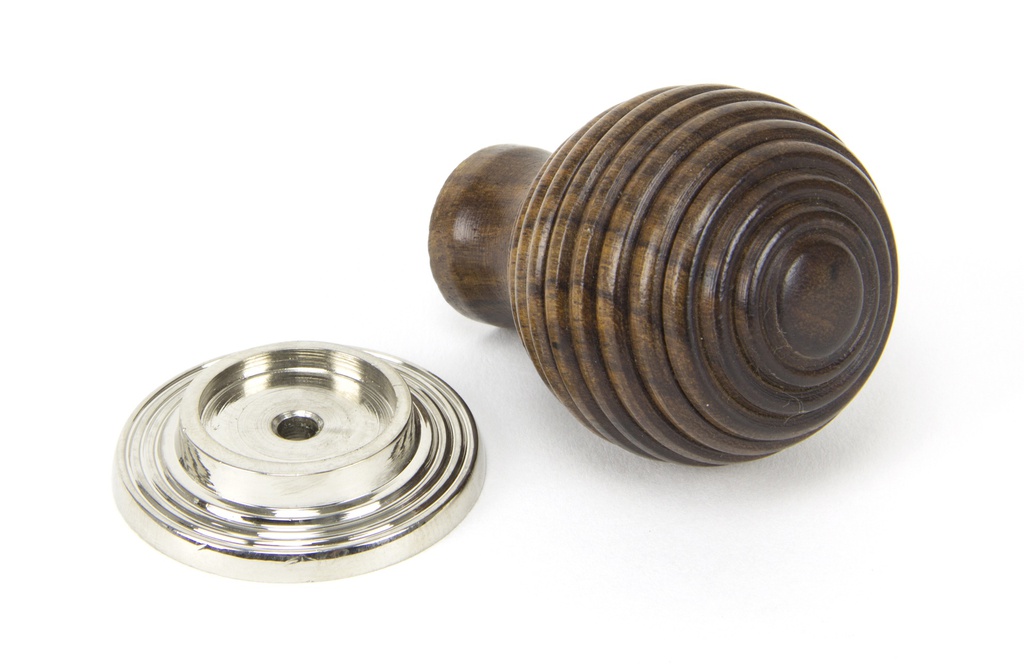 Rosewood and PN Beehive Cabinet Knob 38mm in-situ