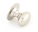 Polished Nickel Oval Cabinet Knob 40mm in-situ