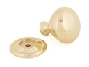 Polished Brass Mushroom Cabinet Knob 32mm in-situ