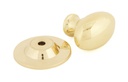 Polished Brass Oval Cabinet Knob 33mm in-situ