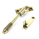 Aged Brass Night-Vent Locking Reeded Fastener in-situ