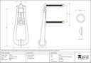 Aged Brass Loop Door Knocker - 49550 - Technical Drawing