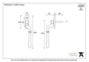 Aged Brass Newbury Espag - RH - 91443 - Technical Drawing