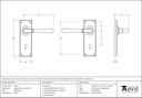 Aged Brass Newbury Lever Lock Set - 91414 - Technical Drawing