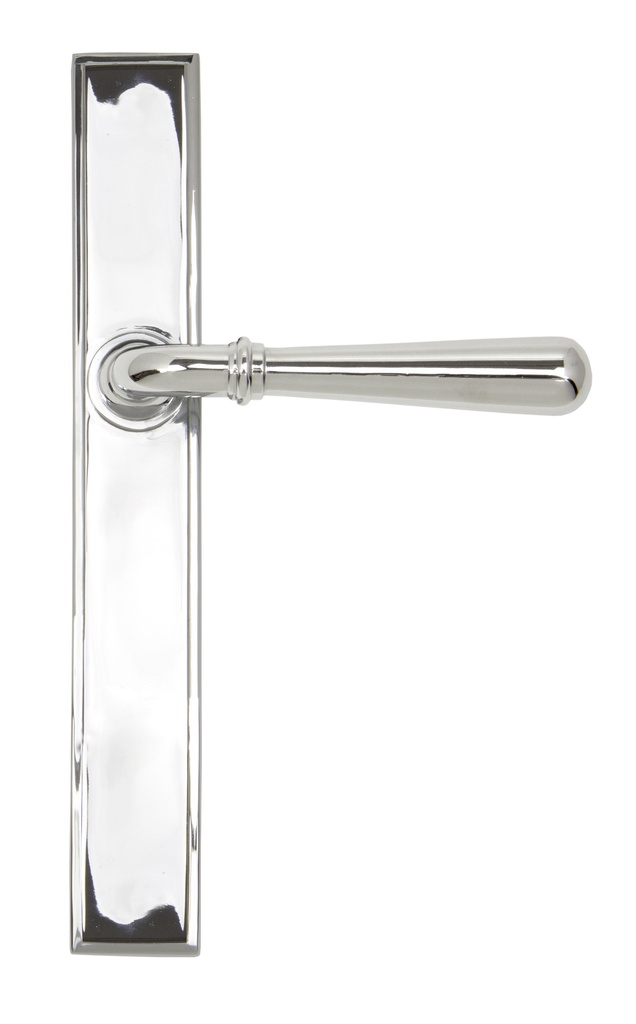 Polished Chrome Newbury Slimline Lever Latch Set in-situ