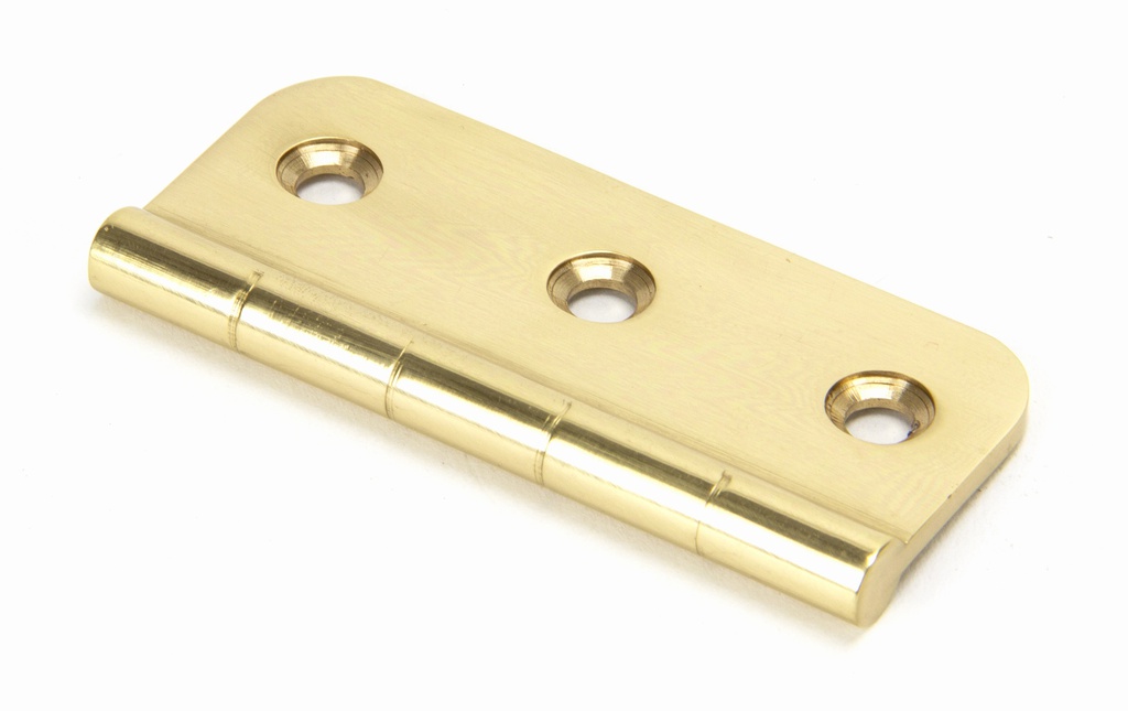 Polished Brass 3&quot; Dummy Butt Hinge (Single) in-situ