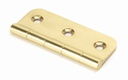 Polished Brass 3&quot; Dummy Butt Hinge (Single) in-situ