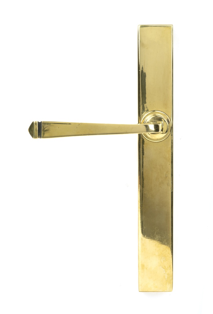 Aged Brass Avon Slimline Lever Latch Set in-situ