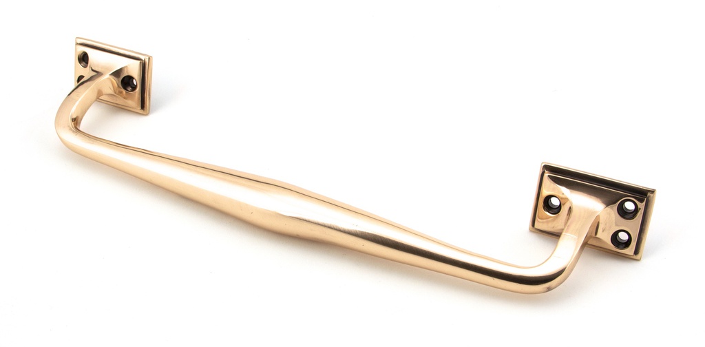 Polished Bronze 300mm Art Deco Pull Handle in-situ