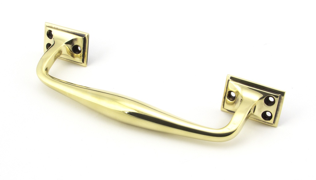 Aged Brass 230mm Art Deco Pull Handle in-situ