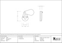 Aged Brass Plain Escutcheon - 83816 - Technical Drawing