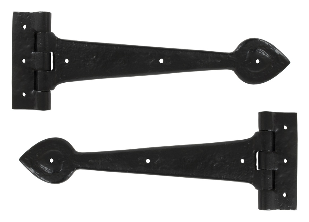 Black Textured 12&quot; Cast T Hinge (pair) in-situ