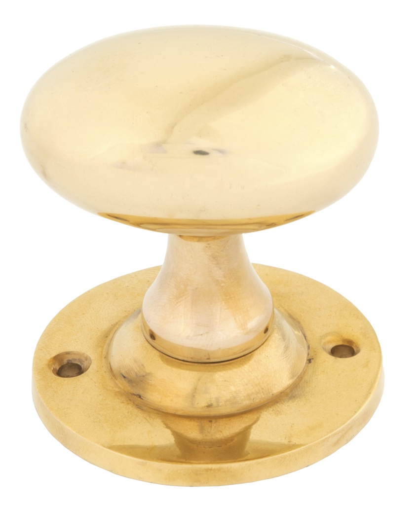 Polished Brass Oval Mortice/Rim Knob Set in-situ
