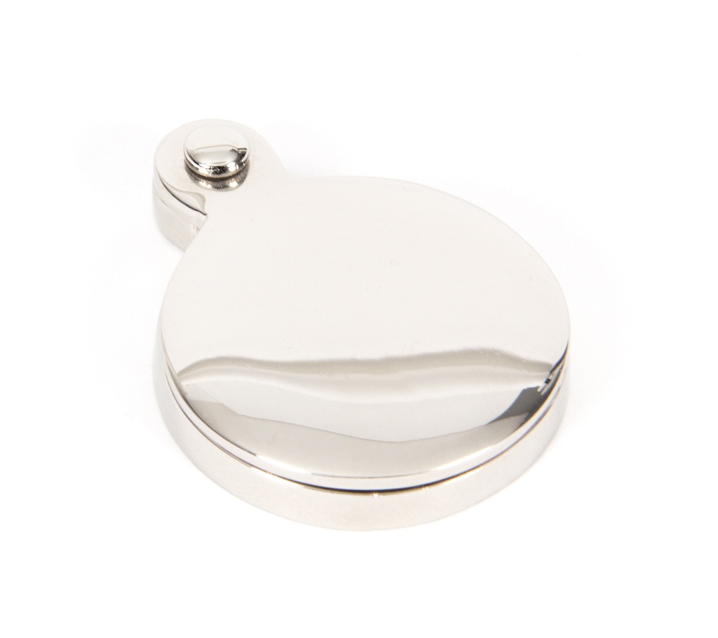 Polished Nickel 30mm Round Escutcheon in-situ