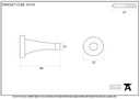 Aged Brass Projection Door Stop - 91510 - Technical Drawing