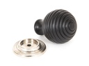 Ebony and PN Beehive Cabinet Knob 38mm in-situ
