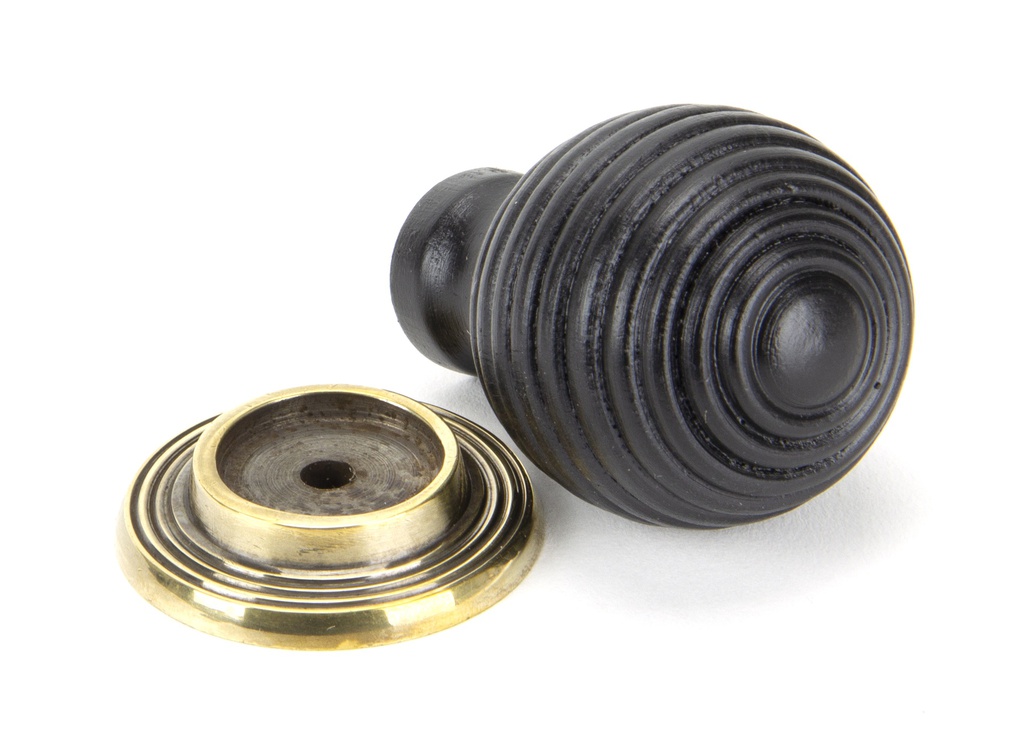 Ebony and AB Beehive Cabinet Knob 38mm in-situ
