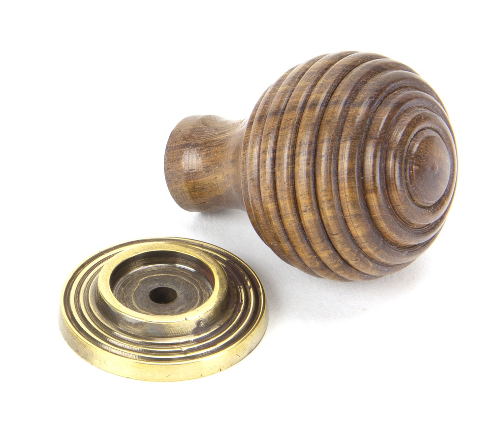 Rosewood and AB Beehive Cabinet Knob 35mm in-situ