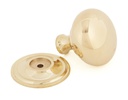 Polished Brass Mushroom Cabinet Knob 38mm in-situ