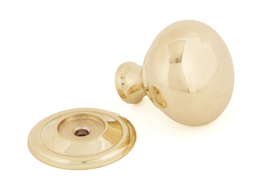 Polished Brass Mushroom Cabinet Knob 32mm in-situ