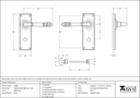 Aged Brass Reeded Lever Bathroom Set - 33084 - Technical Drawing