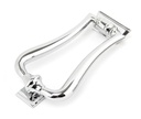 Polished Chrome Slimline Art Deco Door Knocker in-situ