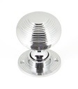 Polished Chrome Heavy Beehive Mortice/Rim Knob Set in-situ