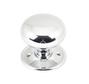 Polished Chrome Mushroom Mortice/Rim Knob Set in-situ