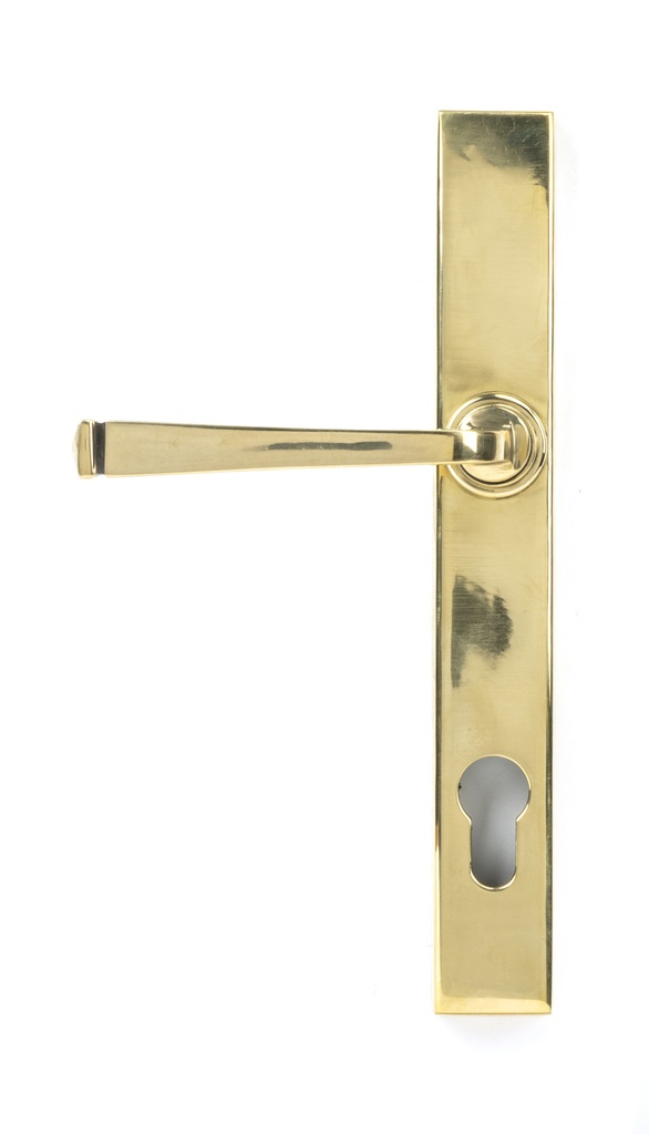 Aged Brass Avon Slimline Lever Espag. Lock Set in-situ