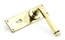 Aged Brass Avon Lever Lock Set in-situ