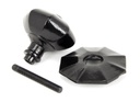 Black Octagonal Centre Door Knob - Internal in-situ