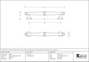 Aged Brass Regency Pull Handle - Small - 92085 - Technical Drawing