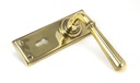 Aged Brass Newbury Lever Lock Set in-situ