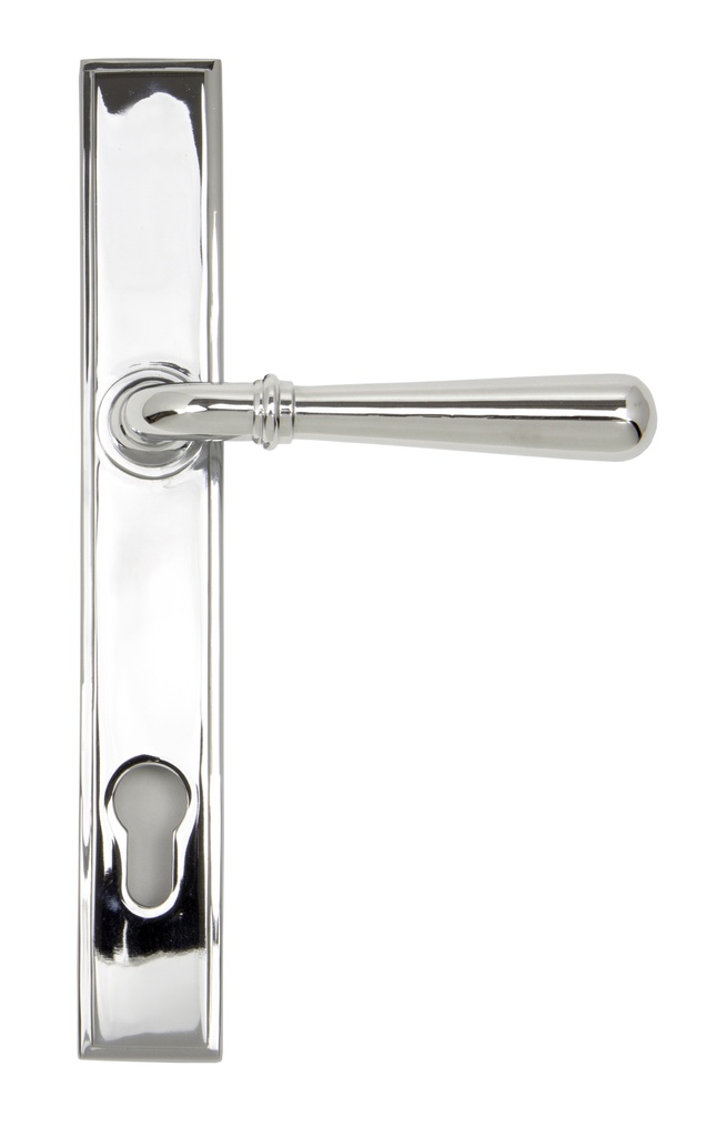 Polished Chrome Newbury Slimline Lever Espag. Lock Set in-situ