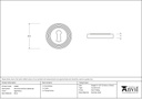 Aged Brass Round Escutcheon (Beehive) - 45685 - Technical Drawing