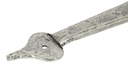 Pewter 24" Hook & Band Hinge - Cranked (pair) in-situ