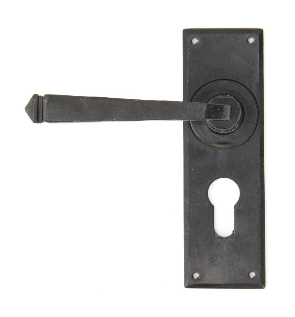 External Beeswax Avon Lever Euro Lock Set in-situ